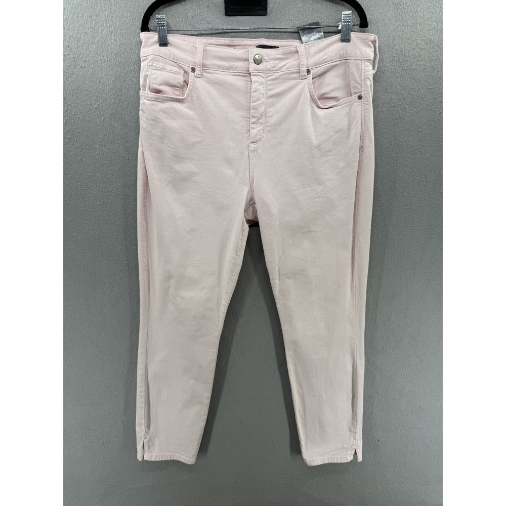 NYDJ Ami Skinny Ankle Jeans Womens 14 Lift-Tuck Denim Light Pink Wash Preppy